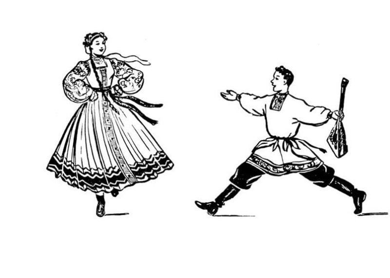 Русский народный танец рисунок