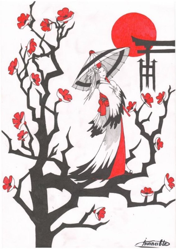Рисунки в японском стиле