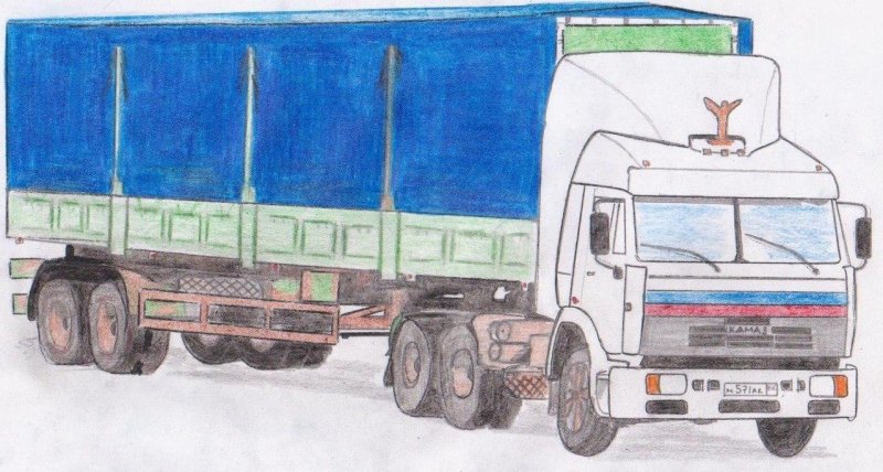 КАМАЗ 54115 рисунок