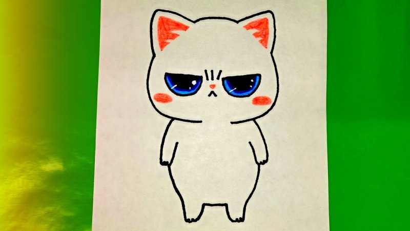 Котейка нарисованный