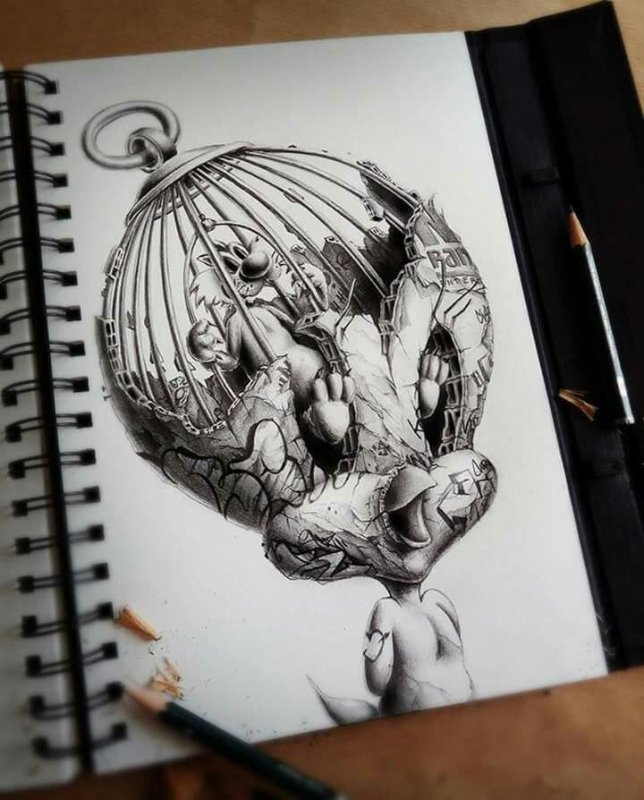 Необычные рисунки карандашом