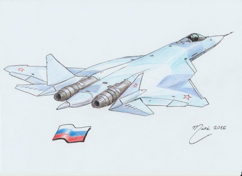 Рисунок самолета Су-27