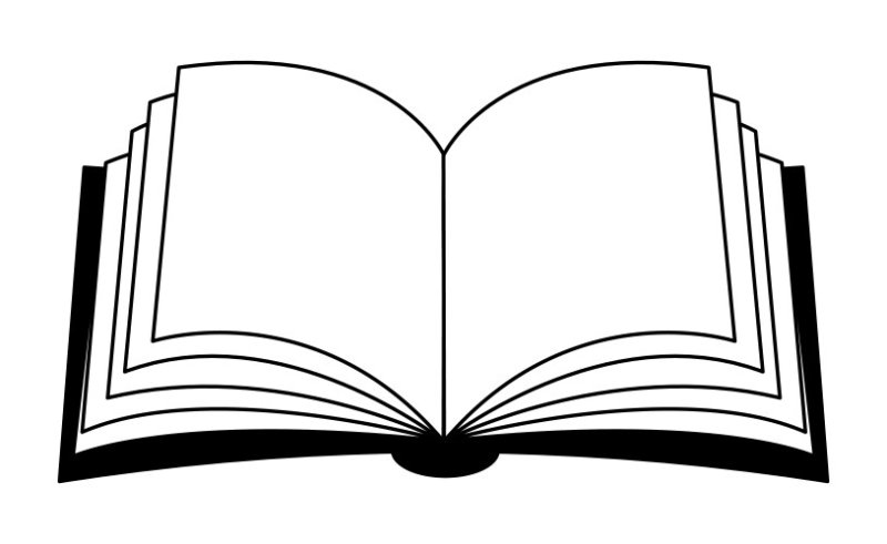 Контур книги раскрытой