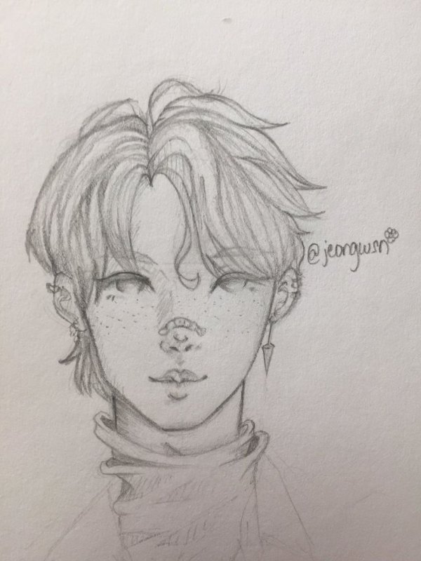 Феликс Stray Kids для срисовки