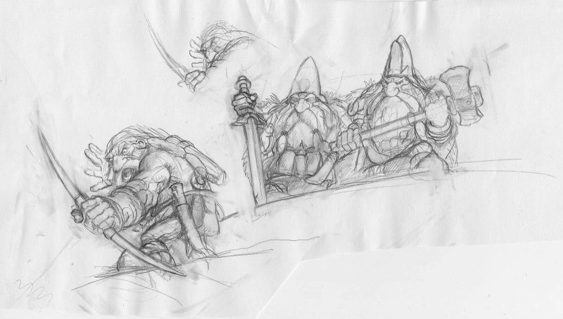 Карандашные зарисовки в стиле Goblincore