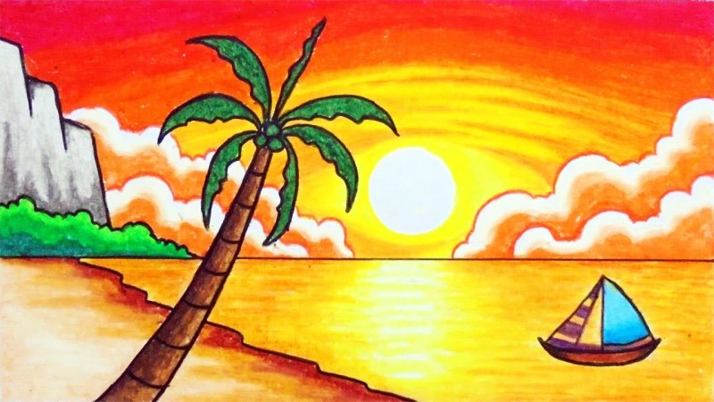 Рисунки для срисовки море