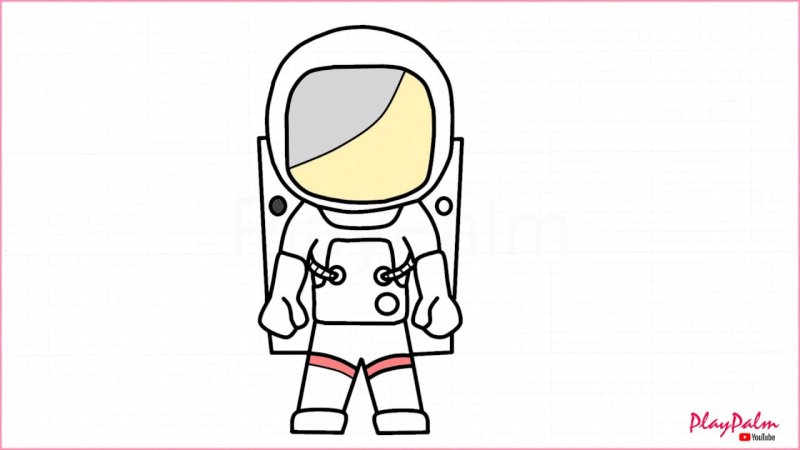 Космонавт рисунок легкий для детей