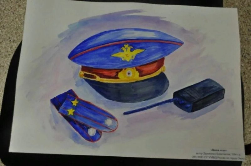 Рисунки ко Дню полиции детские