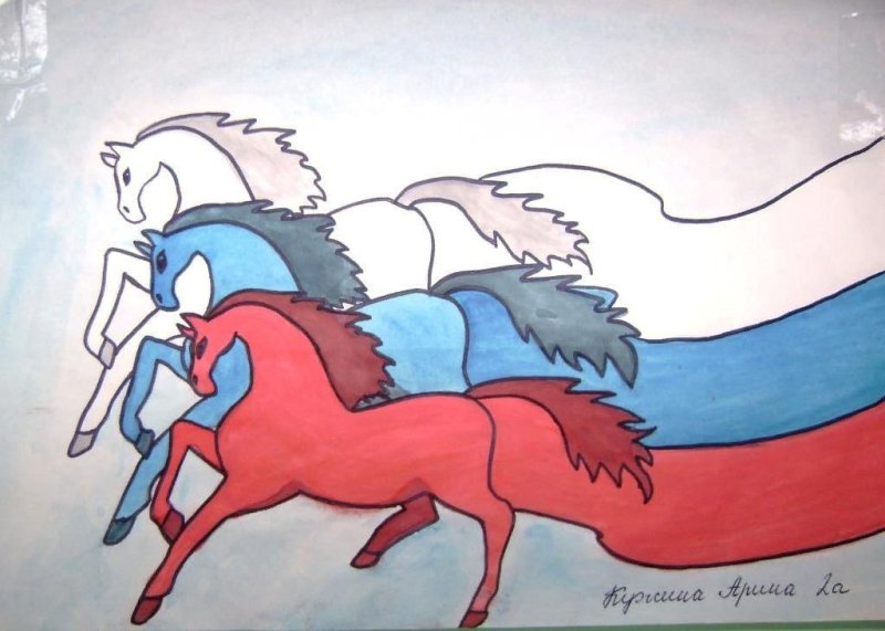 Рисунок на тему день России
