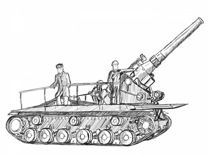 Раскраска танк кв 2