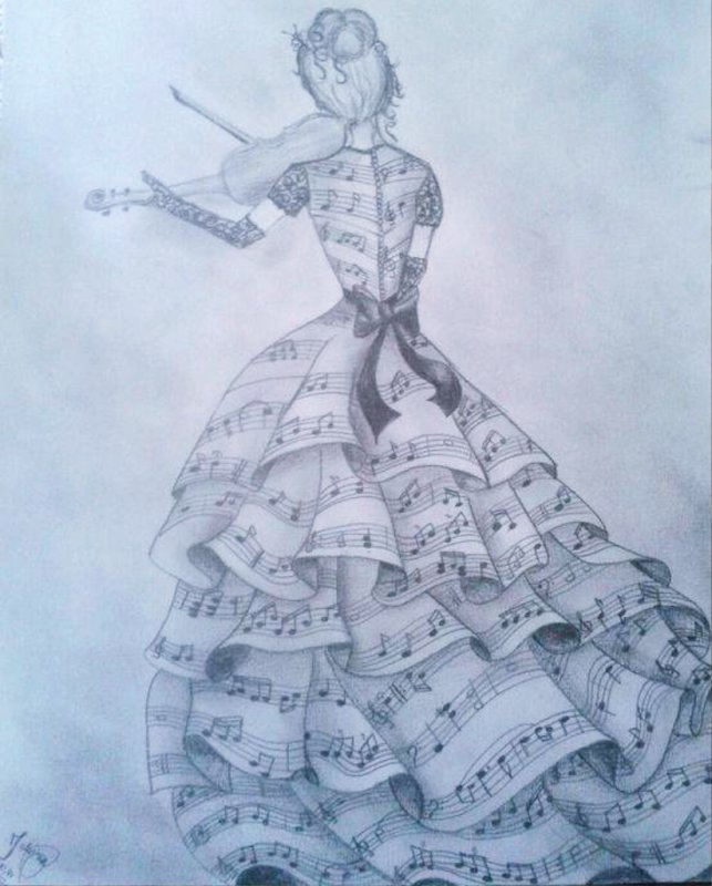 Музыкант рисунок