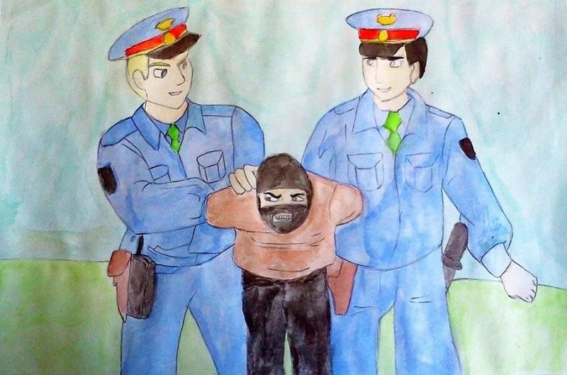 Полицейский рисунок