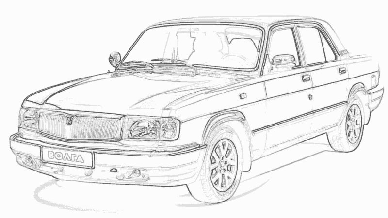 Раскраски машины ГАЗ 3110 Волга