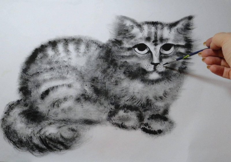Кошка сухая кисть