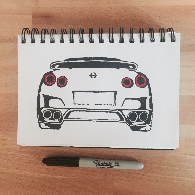 Рисунки авто для скетчбука