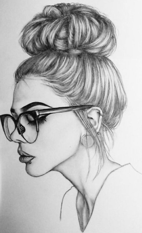 Рисунки девушкарандашом