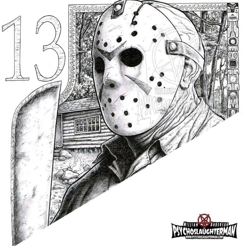 джейсон пятница 13 эскиз