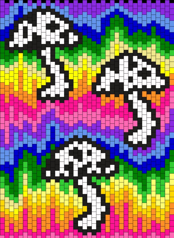 Рисунки по клеточкам разноцветные
