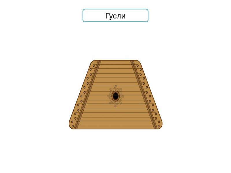 Гусли музыкальный инструмент рисунок