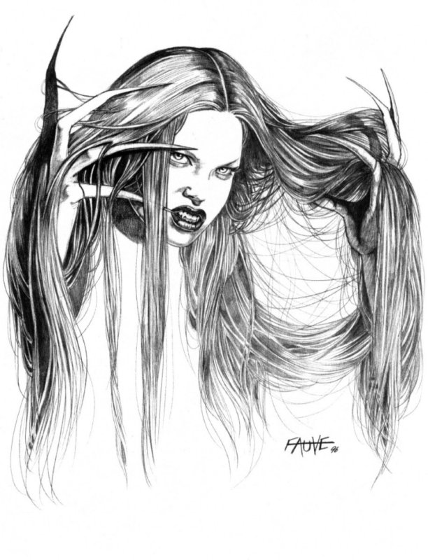Рисунки карандашом фэнтези