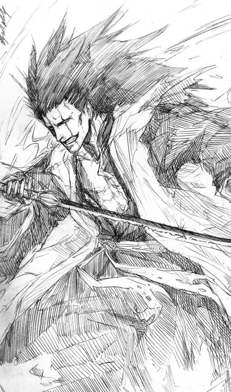 Кенпачи Зараки Манга draw