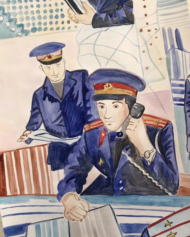 Милиционер рисунок