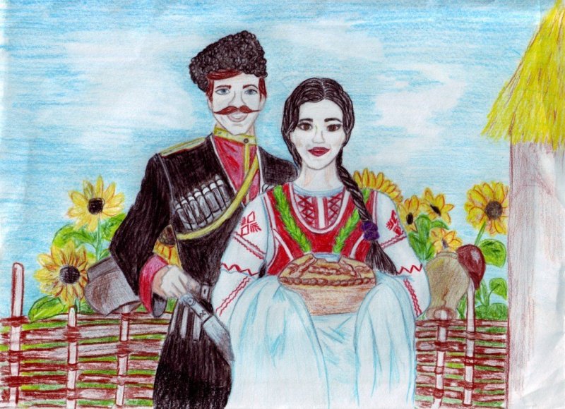 Рисунок на казачью тему
