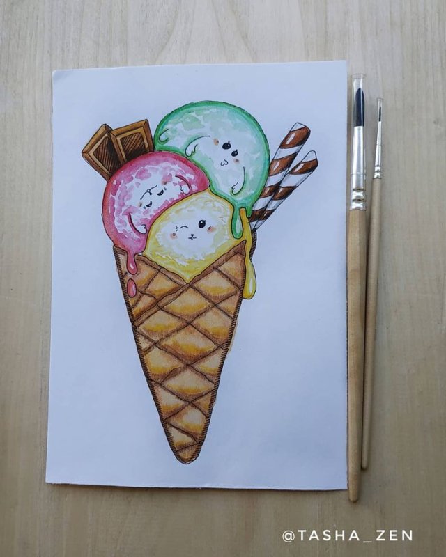 рисунки мороженого