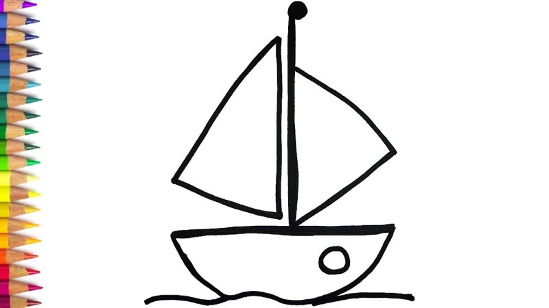 Кораблик рисунок