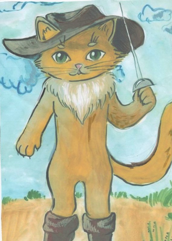 Рисование кота в сапогах