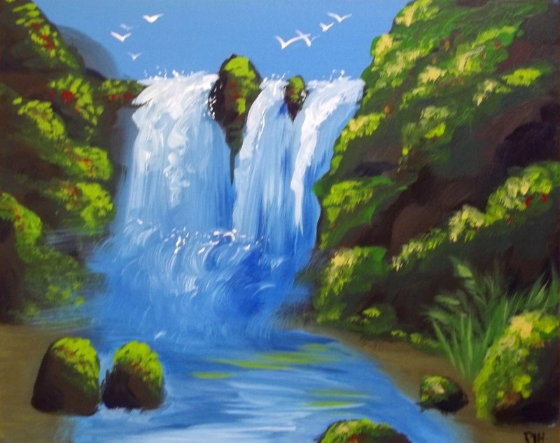Нарисовать водопад