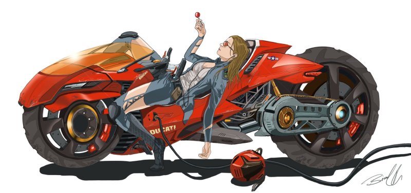 Мотоцикл Акира Cyberpunk