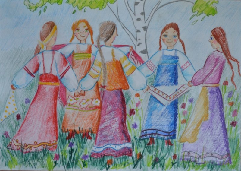 Фольклорный праздник рисунок