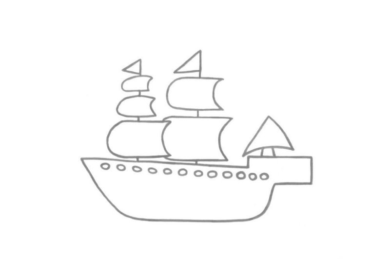 Рисование кораблик