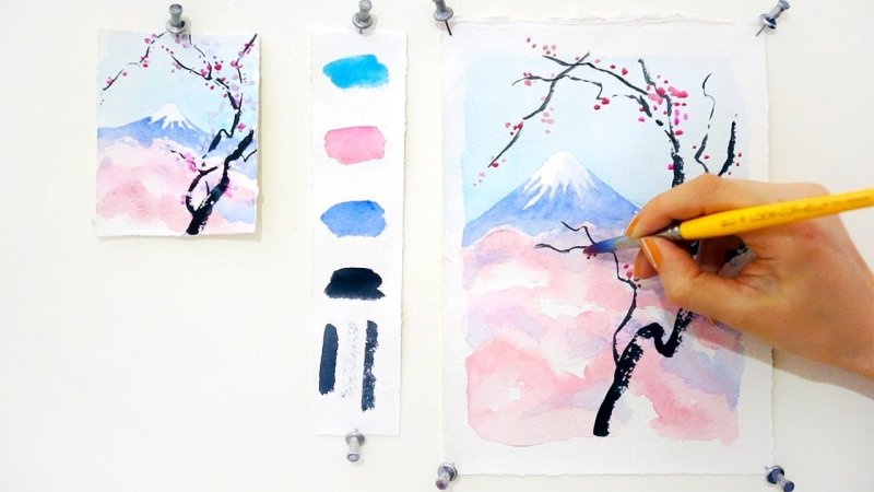 Рисунки акварелью
