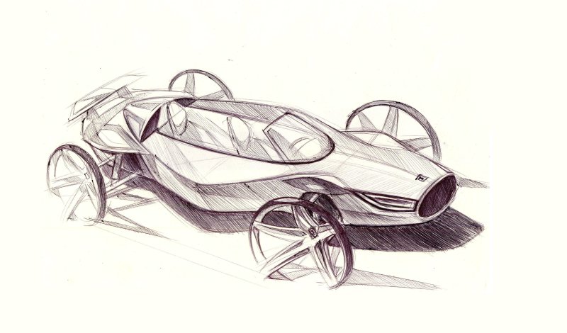 Современный автомобиль рисунок