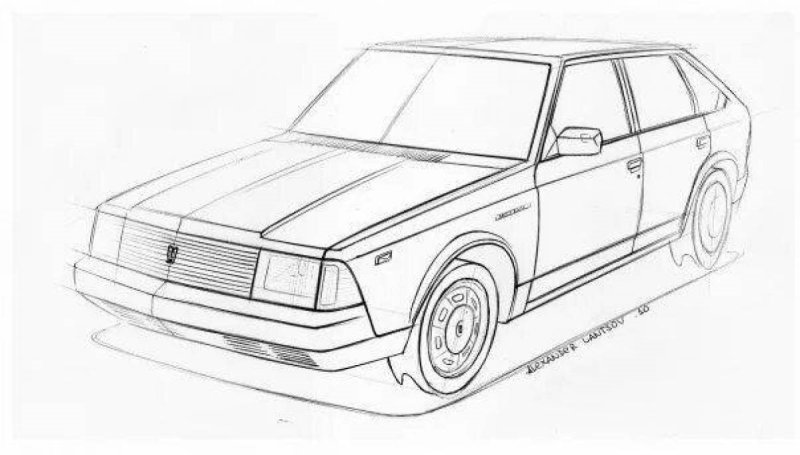 Москвич 2141 рисунок