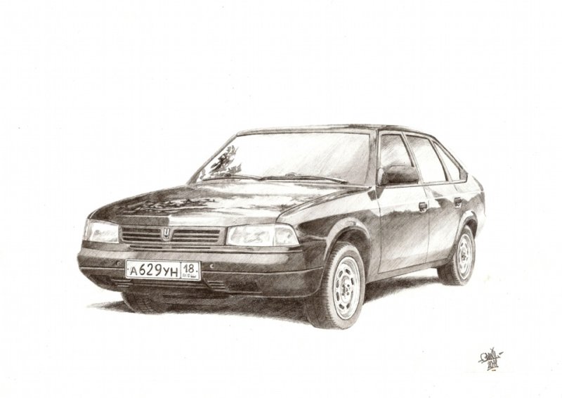 Москвич 2141 рисунок