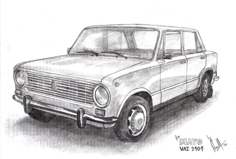 Рисунок Жигули 2101