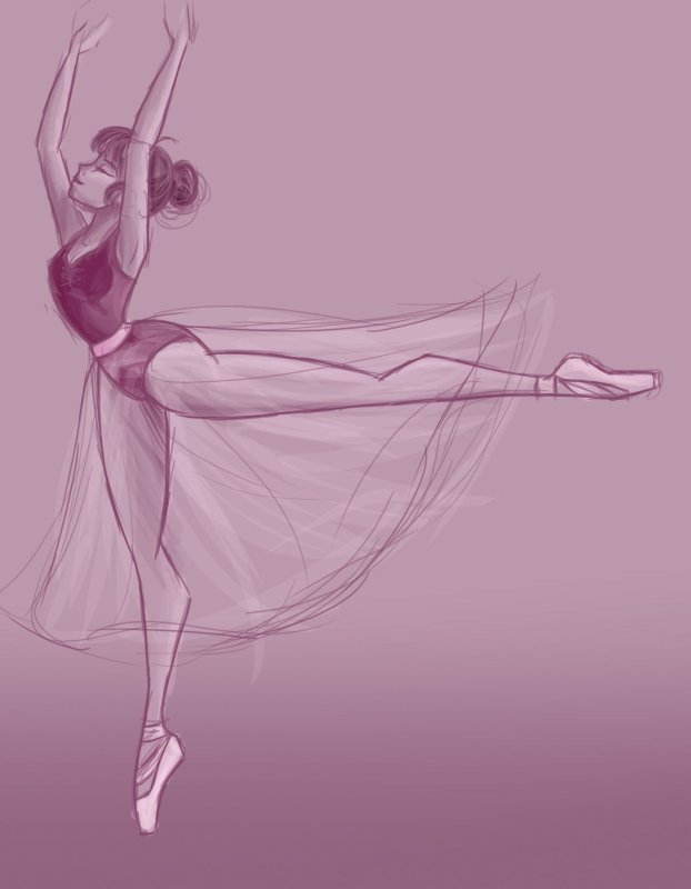 Балерина рисунок