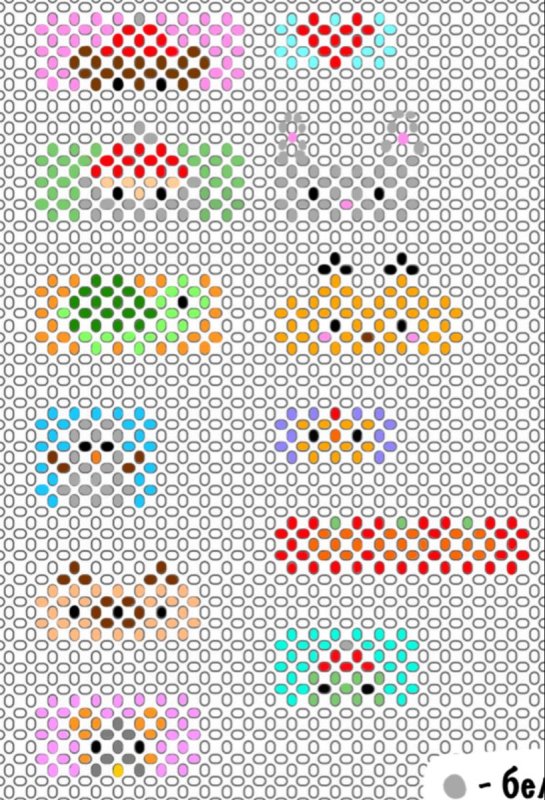 Схемы для бисероплетения колечек