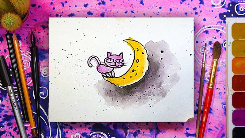 Рисунки красками для начинающих