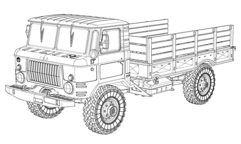 Разукрашка ГАЗ 66