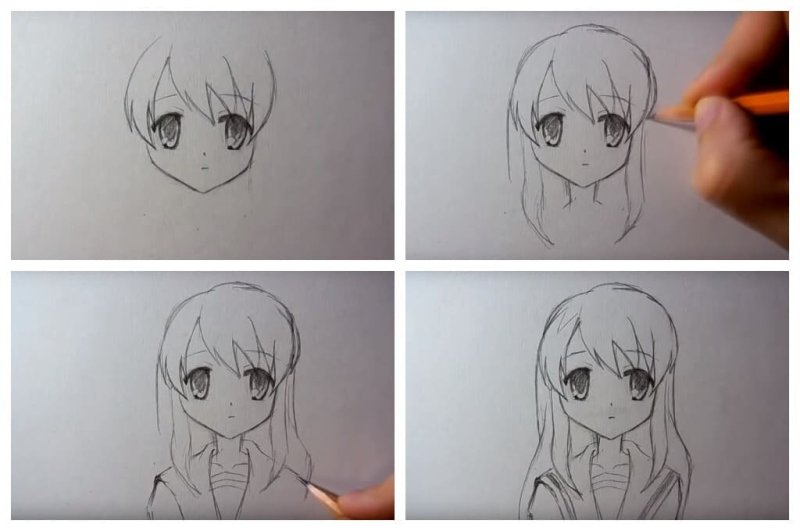 Срисовать рисунки аниме