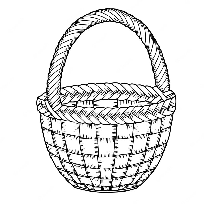 Корзинка раскраска