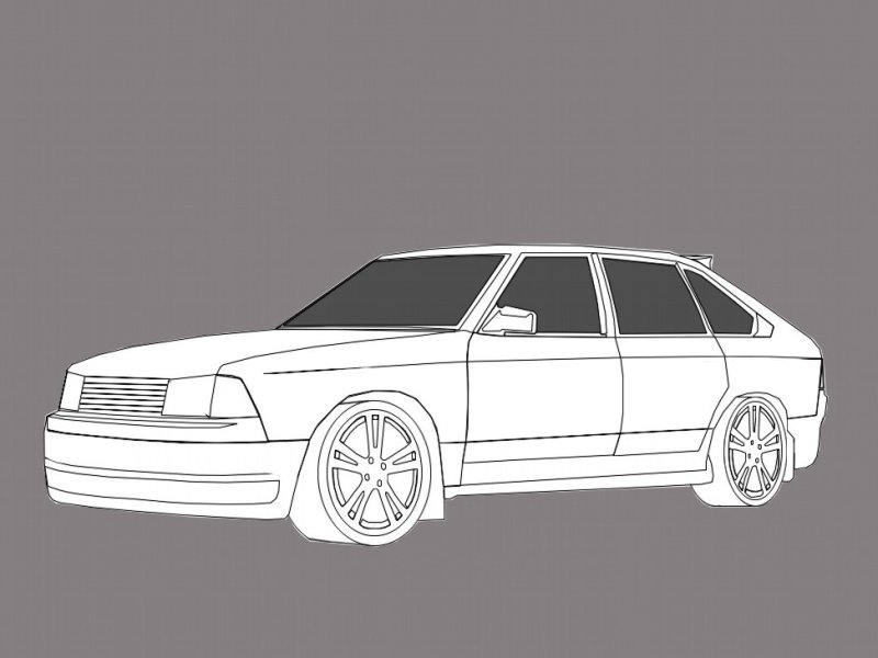 Москвич 2141 рисунок