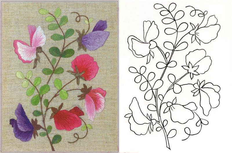 Техника вышивки гладью для начинающих