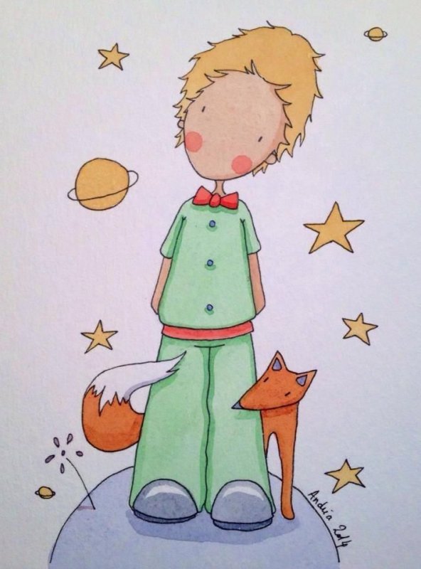 Маленький принц иллюстрации легкие