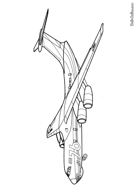 Раскраска самолет ил 76