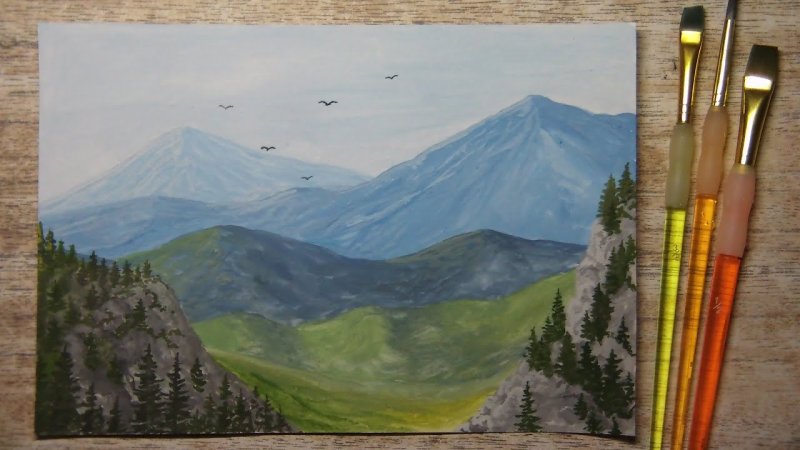 Рисунок гор